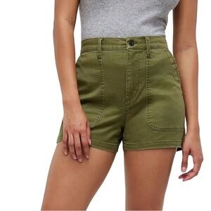 Madewell The Perfect Vintage Fatigue Olive Green Shorts